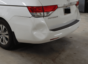 Honda Odyssey Bumper Repair Before- Sioux Falls Dent Removal