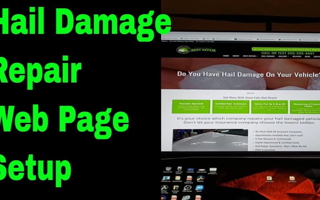 Hail Damage Repair Web Page Setup