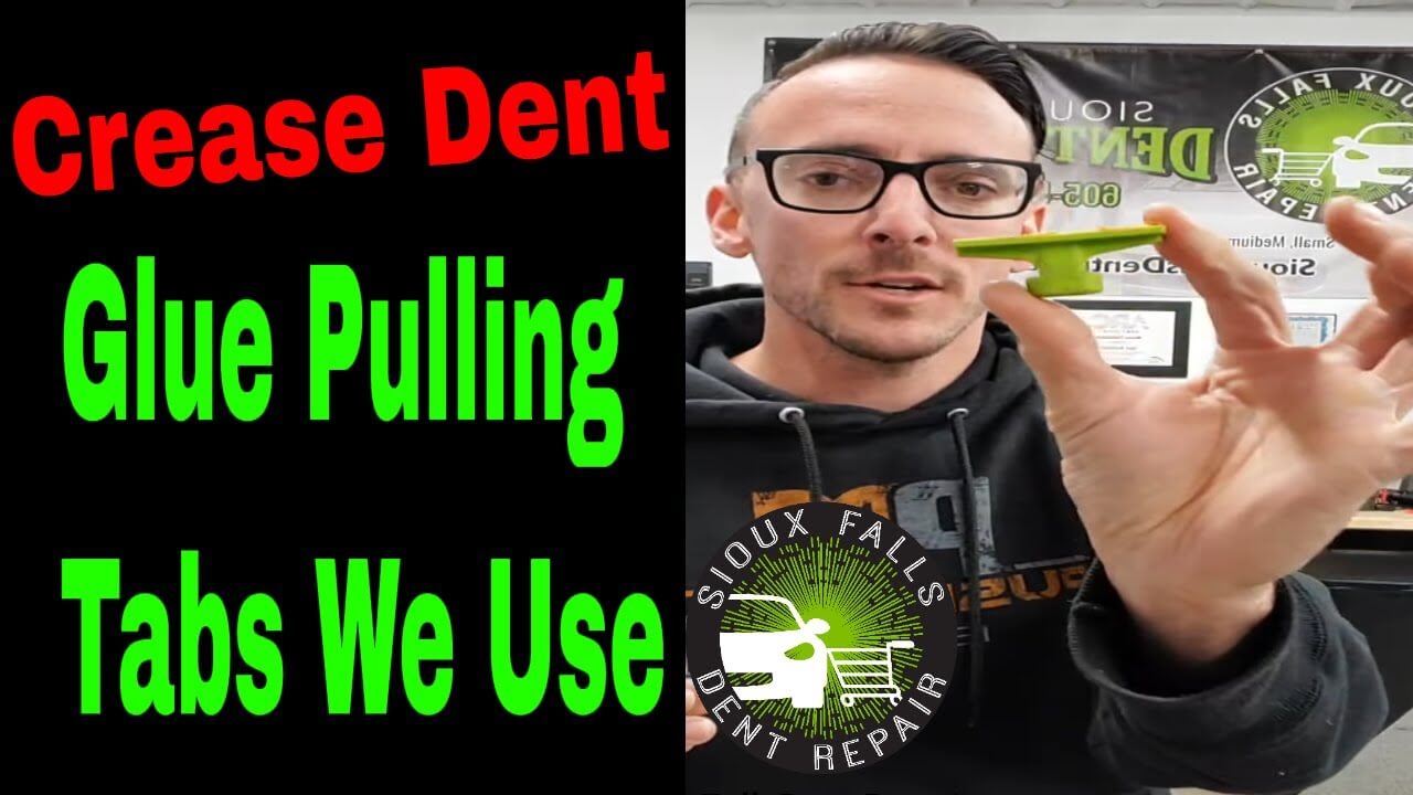 Crease dent glue pulling tabs we use - Sioux Falls Paintless Dent Repair