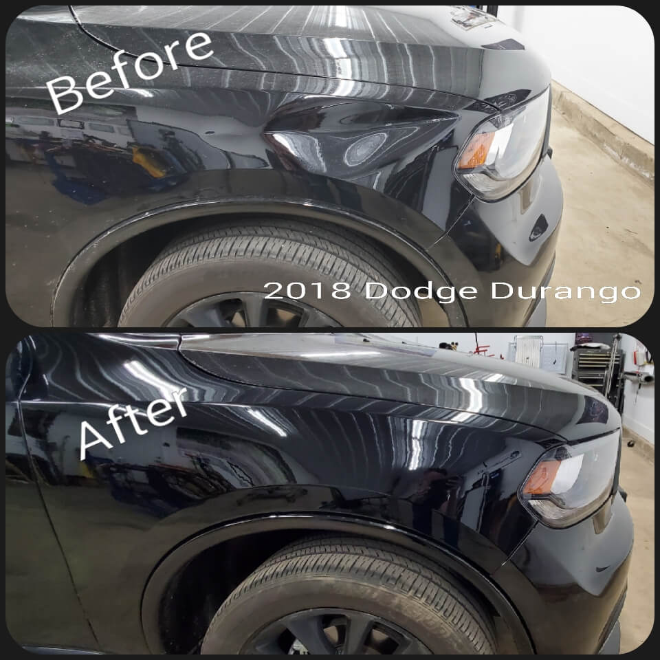 Dodge Fender Dent Removal using Paintless Dent Repair in Sioux Falls, SD