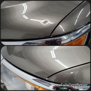 Hood Dent Removal with Paint Chip